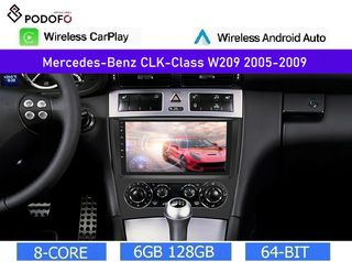 Mercedes Benz CLK W209 (2005-2009) Android 13 Οθόνη 9" | 6GB RAM +128GB ROM | Ασύρματο CarPlay & Aσύρματο Android Auto | GPS | WiFi | DSP