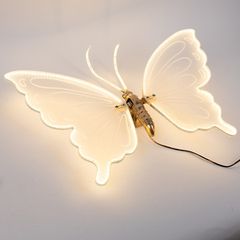 Πεταλούδα φωτιζόμενη 80cm με κίνηση φτερών & 120 led/m σε θερμό λευκό φως με 24v μετασχηματιστή & προέκταση 3m IP44