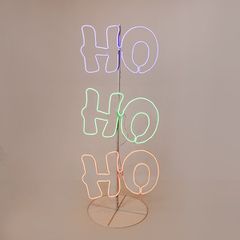 Φωτοσωλήνα μονοκάναλη νεον σχέδιο Ho-ho-ho led πράσινη, κόκκινη & μπλε ,προέκταση παροχής 5m,IP44