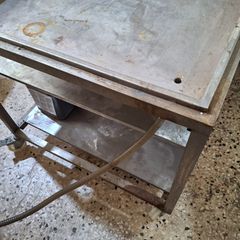 Πάγκος πλύσης συσκευών, εργαλείων ή άλλων αντικειμένων, 189*89*78/85 εκ, με αποχέτευση, ρόδες και ενδιάμεσο ράφι με αποσπώμενες επιφάνειες. Μεταχειρισμένο - STOCKINOX-thumb-10