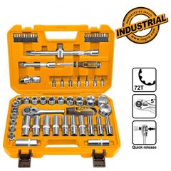HKTS12602 Σετ Κασετίνα Καρυδάκια 1/2" - 62 Τεμάχια - ΣΥΛΛΟΓΕΣ ΕΡΓΑΛΕΙΩΝ - INGCO (#HKTS12602)