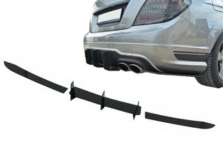 Diffuser Πίσω Προφυλακτήρα Mercedes W204 C-Class (2007-2013) - μαύρο γυαλιστερό