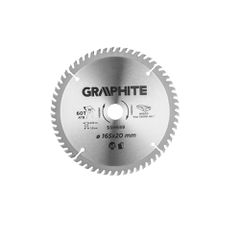 Graphite Δίσκος Κοπής Ξύλου με 60 Δόντια 165mm 55H689