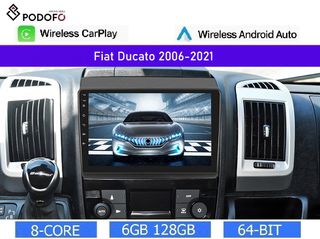 Fiat DUCATO (2014-2021) Android Car Radio 9" 6+128GB 8-Core Ασύρματο CarPlay & Aσύρματο Android Auto GPS WiFi DSP