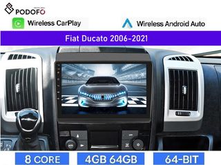 Fiat DUCATO (2014-2021) Android Car Radio 9" 4+64GB 8-Core Ασύρματο CarPlay & Aσύρματο Android Auto GPS WiFi DSP FM/RDS