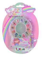 Καρτέλα ψεύτικα νύχια στρογγυλό σετ pretty princess 14x20x2cm