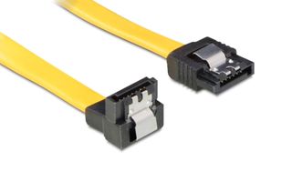 POWERTECH Καλώδιο SATA III 7pin σε 7pin 90° CAB-W026, Metal Clip, 0.35m