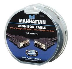 Manhattan 390729 Καλώδιο DVI-A/D Single Link M/M 1.8m
