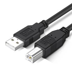 USB 2.0 AM to BM Cable, Length: 3m(Black)