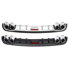 Πίσω diffuser racing design με σχέδιο 4 εξάτμισης με διπλό καρχαρία 133X13.5cm