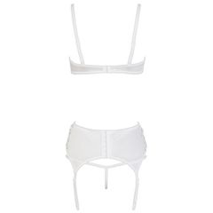 Delicate White Satin Bra with Sting and Suspender-thumb-5