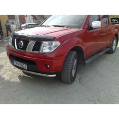 NISSAN NAVARA D-40 Ανοξείδωτος προφυλακτήρας πόλης μονός-thumb-5