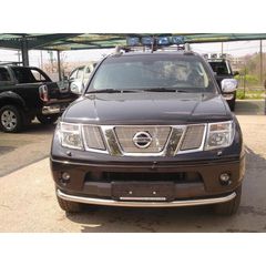 NISSAN NAVARA D-40 Ανοξείδωτος προφυλακτήρας πόλης μονός-thumb-2