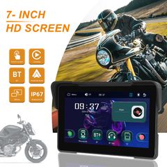Οθόνη μοτοσυκλέτας 7″ Podofo με ασύρματο CarPlay & Android Auto, AirPlay, Android Cast, EQ, Bluetooth ακουστικά και IP67 universal