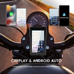 5″ οθόνη Μοτοσυκλέτας Ασύρματο CarPlay & Android Auto, Αδιάβροχη IP68, Universal Mount