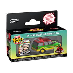 Funko Bitty Pop! Rides: Jurassic Park - Dr. Alan Grant with Jurassic SUV Vinyl Figures