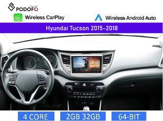 Hyundai Tucson (2015-18) Android οθόνη 9" 2+32GB Ασύρματο CarPlay & Aσύρματο Android Auto | GPS | EQ | WiFi