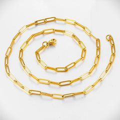 Αλυσίδα λαιμού 22K 5macro επίχρυση με επιχρυσωμένο πάχος 5macro μήκος 55εκ. βάρους 11,5 γραμμαρίων