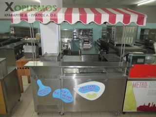 Καντίνα Hot Dog Κινητή (Τροχήλατη) με Ψυγείο, Πλατό & Τέντα - Επαγγελματική - ΤΙΜΗ ΣΥΖΗΤΗΣΙΜΗ
