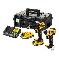 DCK2062M2T-QW Σετ Κρουστικό Δραπανοκατσάβιδο 65Nm & Παλμικό Κατσαβίδι 190Nm 18V (2x4.0Ah) - 18V - 20V - DEWALT (#DCK2062M2T-QW)