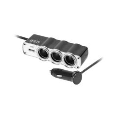 Peiying PY-CHR0010 Splitter αναπτήρα αυτοκινήτου 1 σε 3 με καλώδιο και 1x USB