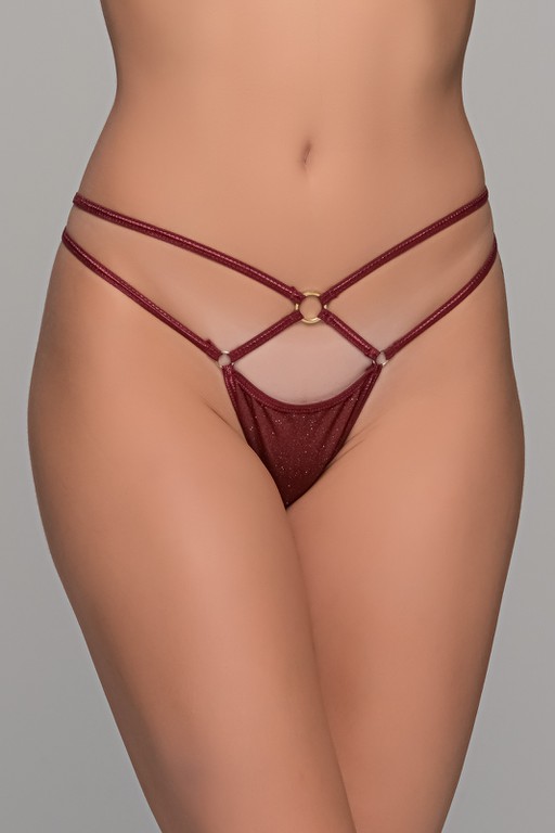 Micro Slip G-string Ιριδίζουσα Λύκρα Μπορντό