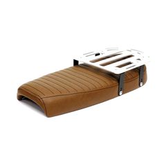 C-Racer Σέλα για μοτοσυκλέτα σε καφέ χρώμα - Universal | C-Racer, Fat Scramsadle scrambler seat. With rack. Brown