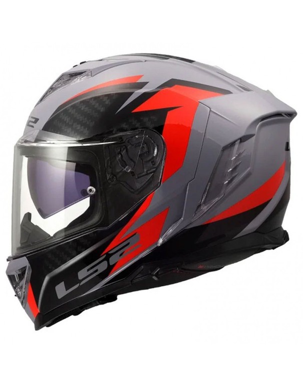 LS2 FF818 Storm III Dynamo Gloss Grey/Red
