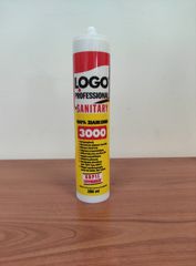 Σιλικόνη Logo Sanitary 3000 Λευκή 280ml-thumb-1
