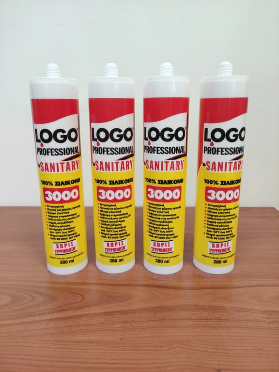 Σιλικόνη Logo Sanitary 3000 Λευκή 280ml