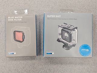 GoPro Hero 5/6/7 Super Suit θήκη αδιάβροχη σαν καινούργια με φίλτρο δώρο