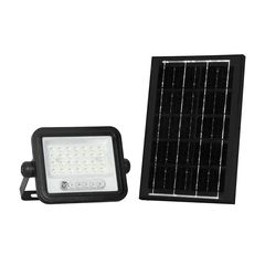 VTAC - Προβολέας LED Ηλιακός 20W με Αισθητήρα & Τηλεχειριστήριο CCT 2000K–8000K IP65 - SKU: 24084