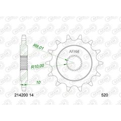 Εμπρος Γραναζι Steel 214200 - 520 | Afam