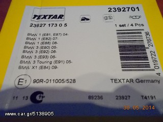 ΤΑΚΑΚΙΑ BMW E81 E87 E90 E91 E92 E93 E84 /// 300 Χ 20 /// ΟΠΙΣΘΙΑ TEXTAR ''BMW Bαμβακας''-thumb-3