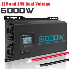 INVERTER ΚΑΘΑΡΟΥ ΗΜΙΤΟΝΟΥ DUAL 12V & 24V ΣΕ 220VAC 6000W