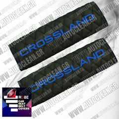 OPEL CROSSLAND ΜΑΞΙΛΑΡΑΚΙΑ ΖΩΝΗΣ ΤΕΧΝΟΔΕΡΜΑ RUBI ΜΑΥΡΟ ΜΕ ΜΠΛΕ ΚΕΝΤΗΜΑΤΑ CROSSLAND ΕΛΛΗΝΙΚΗΣ ΚΑΤΑΣΚΕΥΗΣ ΣΕΤ 2ΤΜΧ