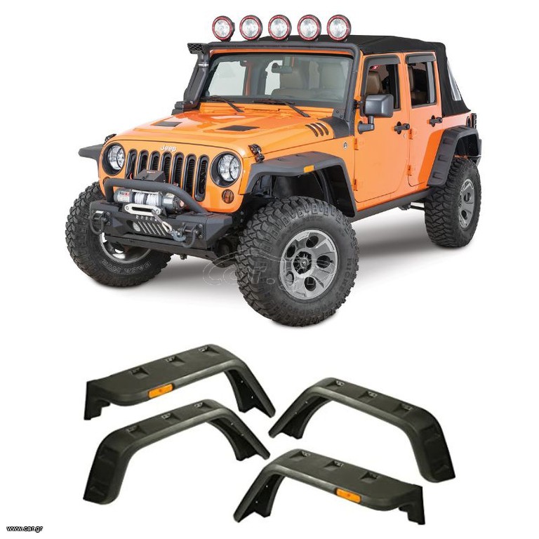 Jeep Wrangler (JK) 2007-2018 Φρύδια Τροχών [Hurricane]