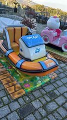 Splash Sx4 Kiddie Ride Orange Blue Παιδικό Ηλεκτρονικό Κουνιστό Φουσκωτή Βάρκα Πορτοκαλί Μπλε