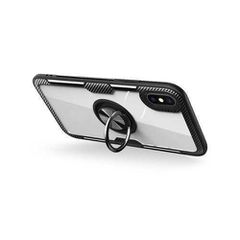 ΘΗΚΗ ΣΙΛΙΚΟΝΗΣ RING ΔΙΑΦΑΝΗ- ΜΑΥΡΗ ΓΙΑ HUAWEI P30 PRO