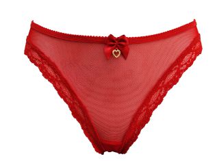 Γυναικείο Εσώρουχο Bikini Τούλι και Δαντέλα Κόκκινο