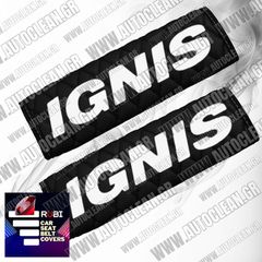 SUZUKI IGNIS ΜΑΞΙΛΑΡΑΚΙΑ ΖΩΝΗΣ ΤΕΧΝΟΔΕΡΜΑ RUBI ΜΑΥΡΟ ΜΕ ΑΣΠΡΑ ΚΕΝΤΗΜΑΤΑ IGNIS ΕΛΛΗΝΙΚΗΣ ΚΑΤΑΣΚΕΥΗΣ ΣΕΤ 2ΤΜΧ