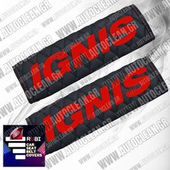 SUZUKI IGNIS ΜΑΞΙΛΑΡΑΚΙΑ ΖΩΝΗΣ ΤΕΧΝΟΔΕΡΜΑ RUBI ΜΑΥΡΟ ΜΕ ΚΟΚΚΙΝΑ ΚΕΝΤΗΜΑΤΑ IGNIS ΕΛΛΗΝΙΚΗΣ ΚΑΤΑΣΚΕΥΗΣ ΣΕΤ 2ΤΜΧ