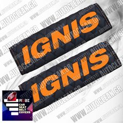 SUZUKI IGNIS ΜΑΞΙΛΑΡΑΚΙΑ ΖΩΝΗΣ ΤΕΧΝΟΔΕΡΜΑ RUBI ΜΑΥΡΟ ΜΕ ΠΟΡΤΟΚΑΛΙ ΚΕΝΤΗΜΑΤΑ IGNIS ΕΛΛΗΝΙΚΗΣ ΚΑΤΑΣΚΕΥΗΣ ΣΕΤ 2ΤΜΧ