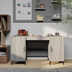 Γραφείο Γκρι Sonoma 140x50x75 εκ. από Επεξεργασμένο Ξύλο 817553
