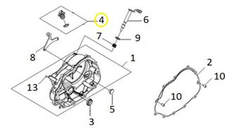Τάπα Λαδιού Sym VF.185 E5+ 2025-2026 1565A-B9A-000