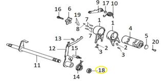 Τσιμούχα Λευγέ Ταχυτήτων Sym VF.125 E5+ 2025-2026 91208-A05-0000-VN