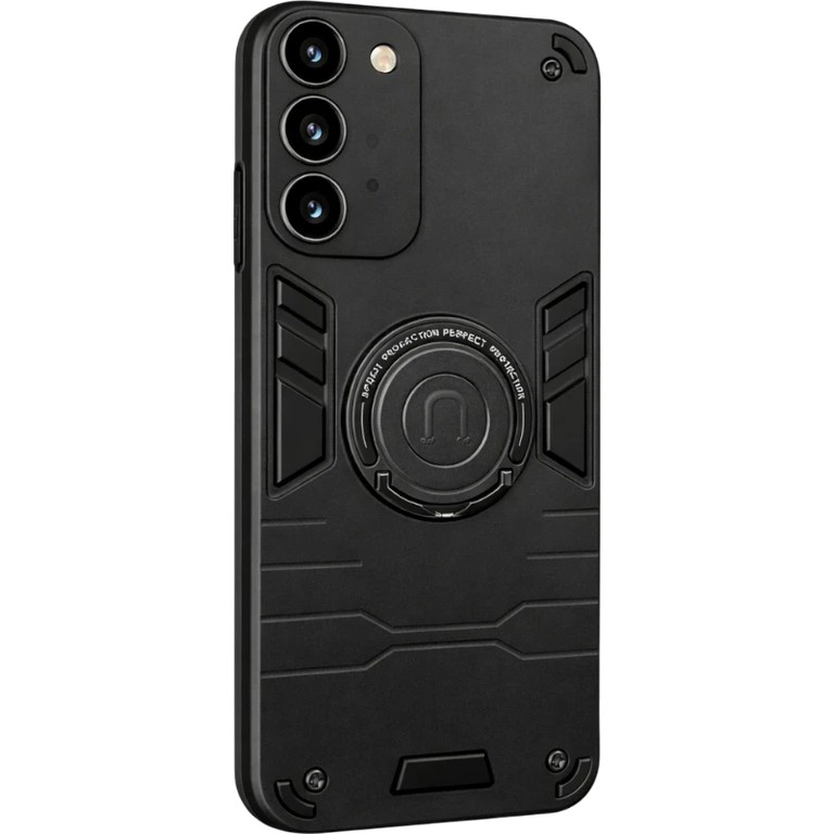 Armor Ring Case with Stand for Samsung Galaxy A17 Black