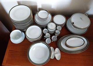 Πλήρες σερβίτσιο πορσελάνης φαγητού και καφέ Fine Bohemian China Czechoslovakia EPIAG DF -  112 τεμαχίων