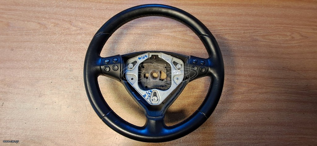 MERCEDES A CLASS W169 ΤΙΜΟΝΙ ΔΕΡΜΑΤΙΝΟ A1694600203  ΜΕ ΧΕΙΡΙΣΤΗΡΙΑ A1698207310