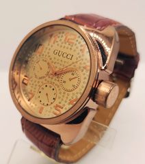 REPLICA Gucci G Quartz Brown καντράν γυναικείο ρολόι Α9586 ΤΙΜΗ 225 ΕΥΡΩ